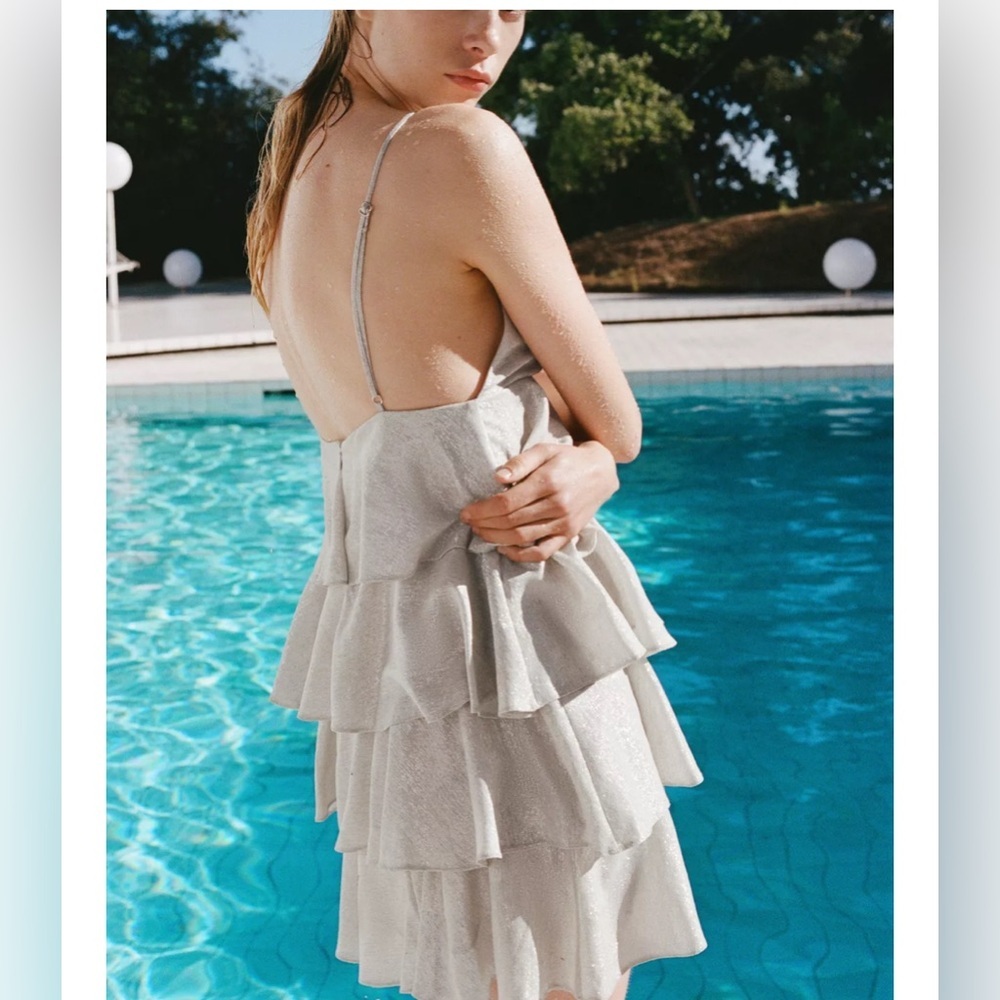 Zara‎ RUFFLED SHORT DRESS - Picture 3 of 3